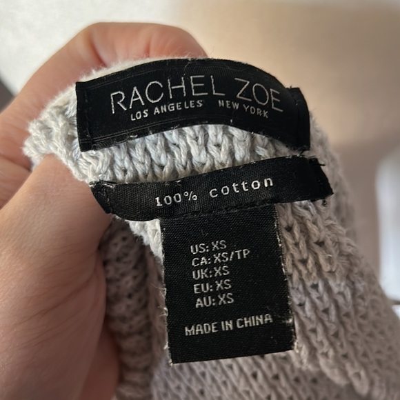 Rachel Zoe Women’s Grey/White Knit Hoodie - Picture 6 of 6